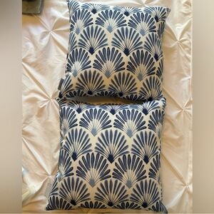 Navy and White Decorative Throw Pillows